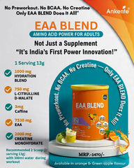 Ankerite EAA Blend | 3-in-1 Pre-Workout + Creatine + Essential Amino Acids | Energy, Strength & Recovery | Orange & Green Apple | 250g