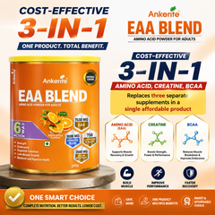 Ankerite EAA Blend – 3-in-1 Pre-Workout, Creatine & EAA | Orange & Green Apple, 250g