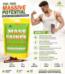Ankerite Bi Mass Gainer | Whey Protein & Hydrolysate Blend | Muscle Building & Mass Gain | Mango Maza & Chocolate | 1kg