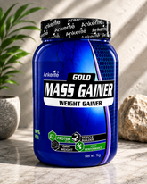 Ankerite Gold Mass Gainer | Protein + Calcium + Zinc | Supports Muscle Growth, Bone Health & Weight Gain | Chocolate | 1kg / 2kg / 3kg