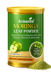 Ankerite Moringa Leaf Powder | Rich in Vitamins A, C & E | Energy, Immunity & Digestive Wellness | Orange & Green Apple with Unflavored | 150g