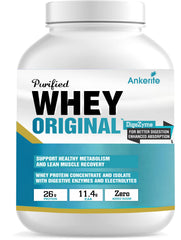 Ankerite Purified Whey Protein | High-Quality Whey for Muscle Growth & Recovery | Chocolate, Butterscotch & Malai Kulfi | 2lbs / 4lbs / 3kg