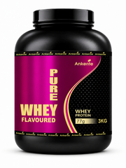 Ankerite Pure Whey Protein | 80% High Protein Per Serving | Muscle Build, Recovery & Retention | Chocolate & Butterscotch | 1kg / 2kg / 3kg / 5kg