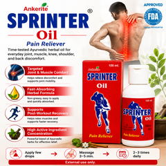 Ankerite Sprinter Ayurvedic Pain Relief Oil | Knee, Joint, Back & Muscle Comfort | 60ml / 100ml