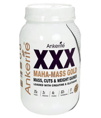 Ankerite XXX MahaMass Gold | Whey Protein & Hydrolysate Mass Gainer | Muscle Building & Weight Gain | Chocolate | 1kg / 2kg / 3kg / 5kg