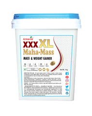 Ankerite XXX XL Maha Mass Gainer | Extra Large Calorie Formula | Muscle Size & Weight Gain | Chocolate & Butterscotch | 1kg / 2kg / 3kg / 5kg