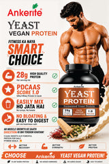 Ankerite Fermented Yeast Vegan Protein | 28g Protein | PDCAAS 1.0 | High BCAA & EAA | Zero Bloating