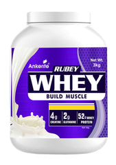 Ankerite Rubey Whey Protein | Muscle Mass, Endurance & Strength Support | Chocolate | 1kg / 3kg