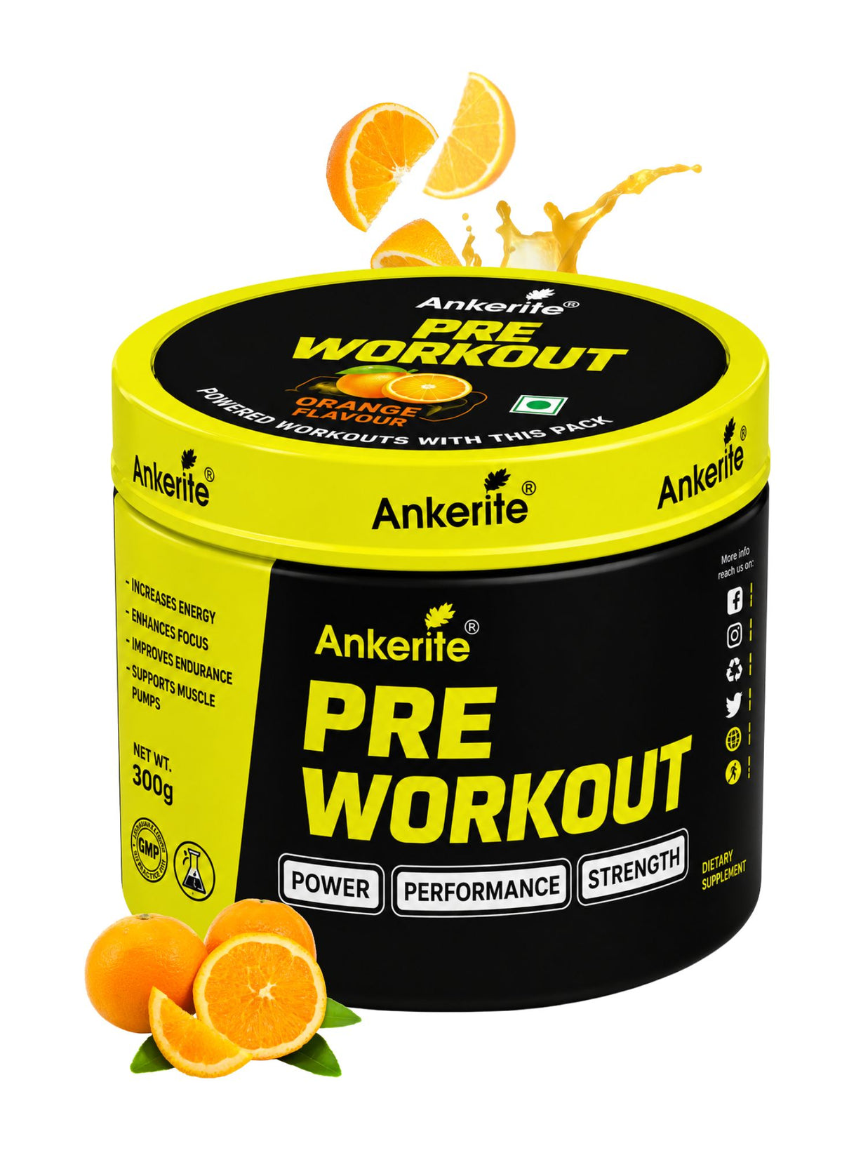 Ankerite Pre workout Energy Bars (200 g, Orange)