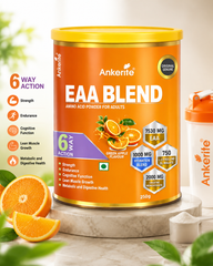 Ankerite EAA Blend – 3-in-1 Pre-Workout, Creatine & EAA | Orange & Green Apple, 250g