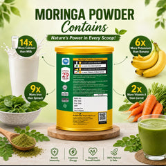 Ankerite Natural Moringa Powder | Energy, Immunity & Glow | Orange & Green Apple | 150g