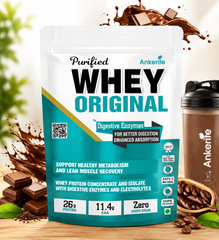 Ankerite Purified Whey Protein | High-Quality Whey for Muscle Growth & Recovery | Chocolate, Butterscotch & Malai Kulfi | 2lbs / 4lbs / 3kg